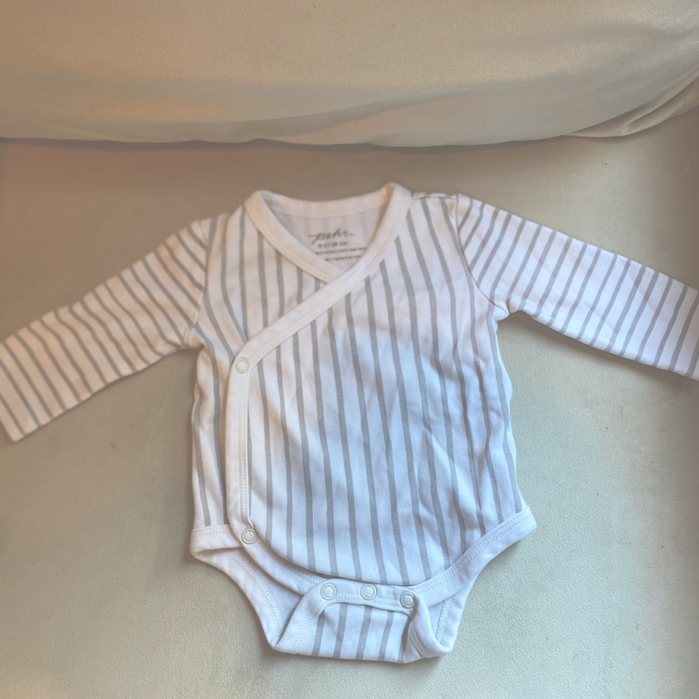 Stripes Away Surplice Bodysuit | Pehr | 0-3 months